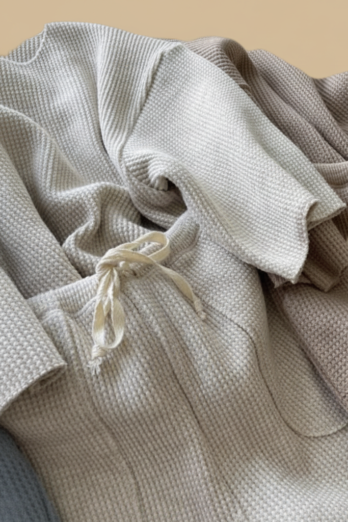 COMPLETO PREMIUM DUE PEZZI IN PIQUET DI WAFFLE