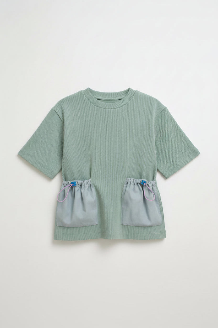 TOP A COSTE IN COTONE ORGANICO